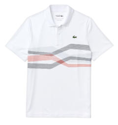 Áo Lacoste Men’s SPORT Graphic Breathable Golf Polo SWX White Navy DH4761