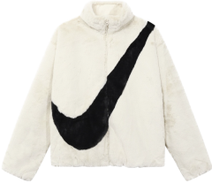 Áo Nike Sportswear Faux Fur Jacket Cream DM1760