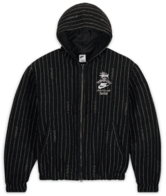 Áo Nike x Stussy Striped Wool Jacket Black DR4023